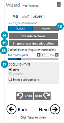 free-forming adapt occlusal