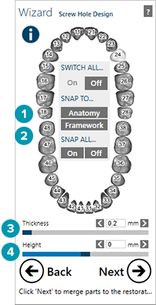 screw hole design