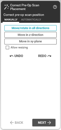 correct pre-op manually