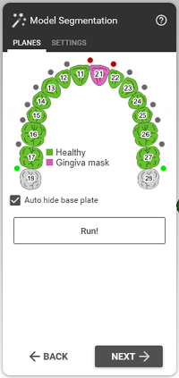 model segmentation planes