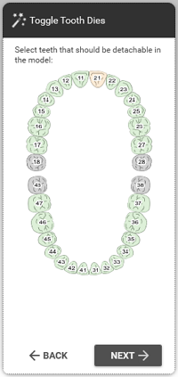 toggle teeth dies